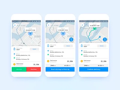 Delivery app android android app android app design delivery figma figmadesign logistics mobile navigation package post ui ux