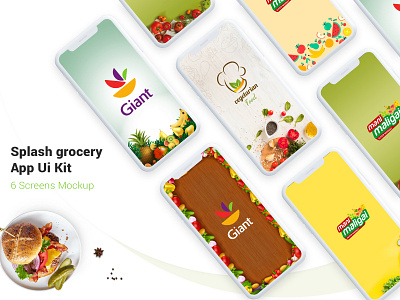 New Grocery App Splash Screen android app app apps application booking app design flight booking app free psd grocery app illustration ios login mobile app mobile psd profile register splash screen ui user profile