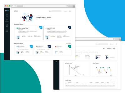 Task manager "pureHub" design flat icon illustration illustrator logo management task manager ui ux vector web