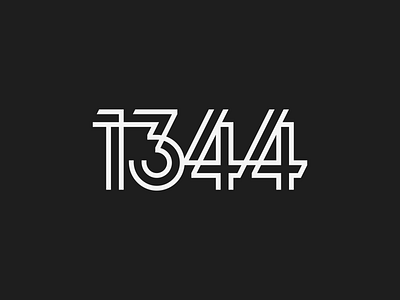 Studio 1344 brand identity branding branding agency logo logo design modern modern logo numbers numerals studio