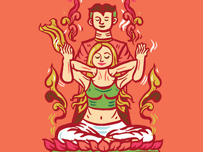 Nuad Thai Boran Traditional Thai massage asia asian character drawing illustration thai thai massage thailand