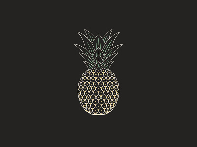 Pineapple design draw drawing fruit fruit illustration green illustration kreslet line line art pineapple procreate simple sketch tropical fruit yellow