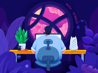 Dribbble illustration