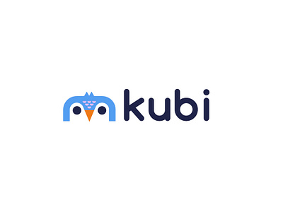 kubi concept animal bold design entertainment game games geometric logo logodesign modern owl simple