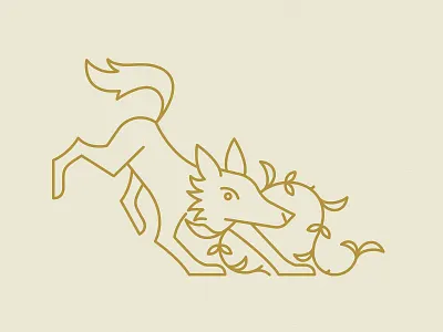 Coyote 2d animal animals branding coyote design earthtone flat gold icon icons illustration leaf logo mariachi mexico package design packaging vector vine