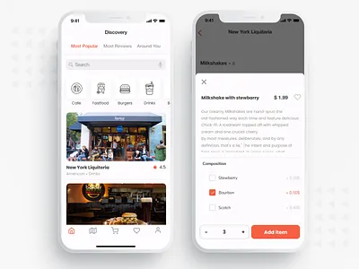 Foodtech iOS app - Coming soon on the App store! debut design discovery dribbble food food and drink food app food delivery food icons food industry food places food tech foodtech ios app mobile app mobile app design order ui ui ux ux