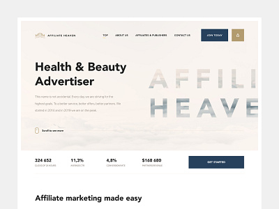 Affiliate Heaven color design finance icon ui ux web web design website