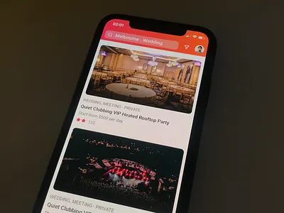 Airbnb for Venues app ui ux venues