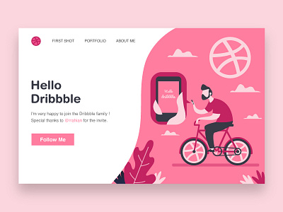 Hello Dribbble ! basketball debut debut shot first firstshot hello dribbble illustration shot ui ux