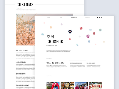 Chuseok design holiday korean ui web