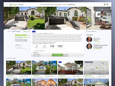 Listing Details Peak listing detail listing page listings product real estate ui ui design ux web web design