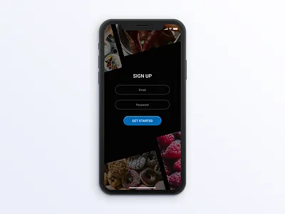 Sign Up Screen 001 app daily ui dailyui figma flat food food app login login page screen sign up signup