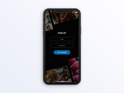 Sign Up Screen 001 app daily ui dailyui figma flat food food app login login page screen sign up signup