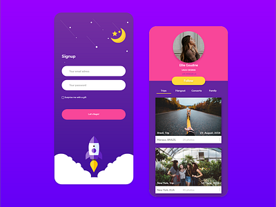 Moon app app design illustraion illustration ui uidesign ux vector