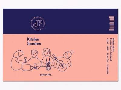 Kitchen Sessions Beer can label beer branding design label logo packaging
