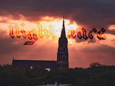 Nightmare Lettering (original photography) blackletter church illustrator lettering lettering artist nightmare photography photoshop typography