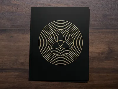 Trinity branding christian church circle cottonbureau design foil gold icon illustration logo minimal monoline pattern print simple trinity vector