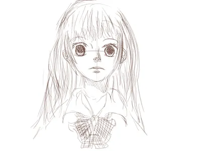 Shojo anime girl illustration