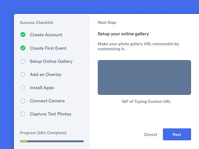 Flassh: New User Onboarding onboarding onboarding ui progression simple web app