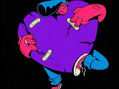 Broken Heart broken feeling flat heart illustration