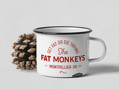 Get fat or die trying adobe illustrator adobe photoshop badge logo logo design montpellier mr.mockup mug retro skate skateboard