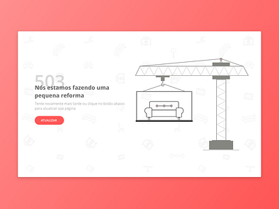 Under Maintenance - Erro 503 - WIP branding clean decoration design desktop home illustration new red ui ux vector visual visualdesign web white