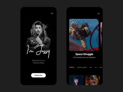 Creative Blog creative blog ui inspiration