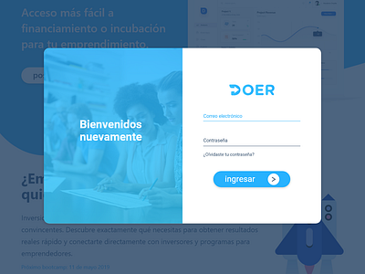 Login concepto - Doer concept landing login ui