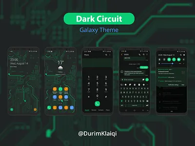 Dark Circuit | Samsung Galaxy Theme android android theme android ui animation app galaxy theme icon icons iconset interface mobile ui samsung samsung galaxy samsung theme ui ux wallpaper