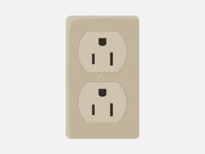 Plug flat design icon illustration illustrator