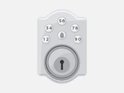 Doorlock design flat design icon illustration illustrator
