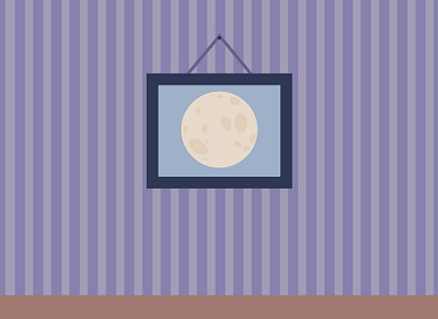 Lunar Frame frame full moon gallery graphic graphic design illustration moon purple stripes vector