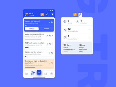 G-Track App, Task Manager android app application color design drawer experience interface ios list manager menu mobile task trend ui user ux