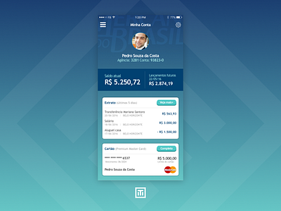 Bank Home bank bank card banking blue card design gradient home mobile sketch ui ux