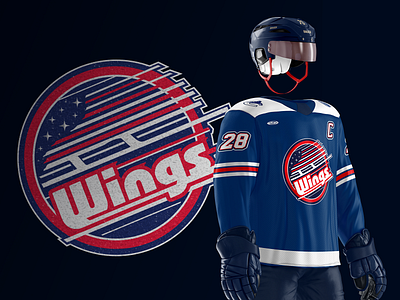 Kalamazoo Wings Jersey 2019 - Affiliate Night Design branding canada canucks echl emblem flag hockey jersey design kalamazoo michigan nhl sports sports design usa utica vancouver wings