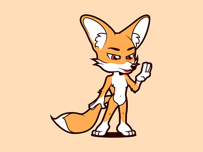 Miss Fennec Fox 2d animalmascot bold character character design design fennecfox flat 2d geometric illustration illustrator mascot vector