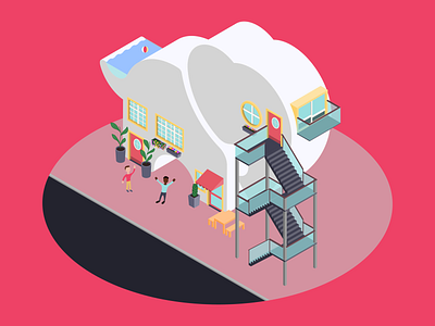 Elephant Says Hi! illustration design illustration isometric isometric illustration