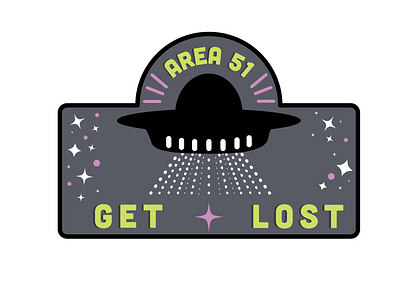 Get Lost adobe illustrator area 51 design illustration ufo vector