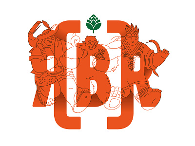 Beer branding - Tropical IPA art direction beer branding character concept design illustration ipa label vector