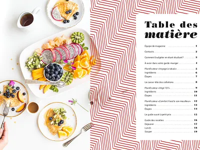 Magazine table of content edition indesign layout design magazine pattern typogaphy