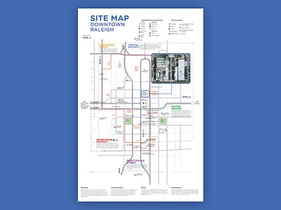 Grad School Throwback: Downtown Raleigh Site Map design mapping print typography