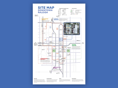 Grad School Throwback: Downtown Raleigh Site Map design mapping print typography