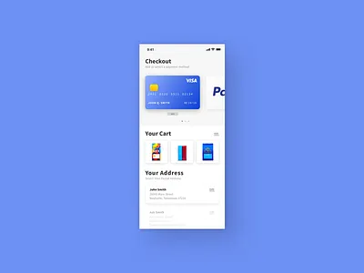 #002 Checkout – Daily UI Challenge checkout clean ui coffee ui concept credit card dailyui ecommerce app ios mobile ui modern ui payment app ui ux