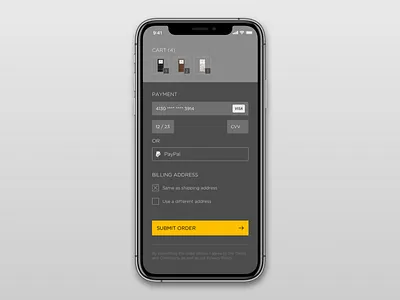 Credit Card Checkout on Mobile checkout page credit card dailyui dailyui 002 payment