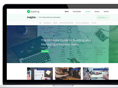 New Insights page for Leapfrog blog blog template clean design ui ui ux ux website wordpress