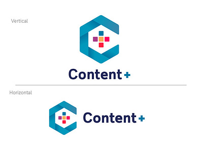 Content+_Logo design logo ui vector