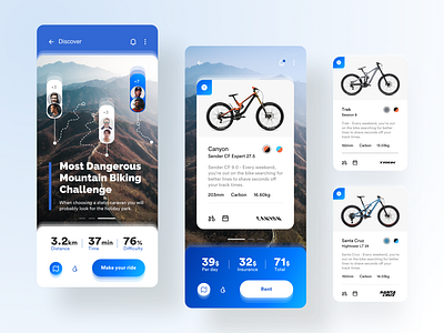 Mountain Bike Rental App bike bike rental bikeshop downhill mobile app mobile app design mobile application mobile design mountain bike mountain biking outdoor rent rental app ui uidesign uiux