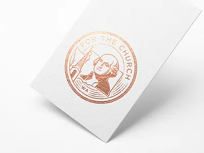 For the Church • Washington badge branding engraving etching icon illustration illustrator logo peter voth design vector