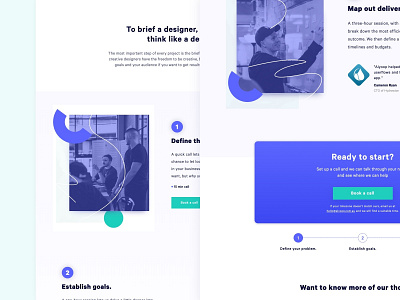 Landing Page Design | Design Brief booking cta design design studio interface landing page ui ux