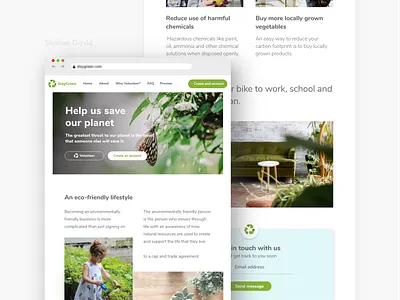 Stay Green design flat illustration landing page ui ux web website xd xddailychallenge
